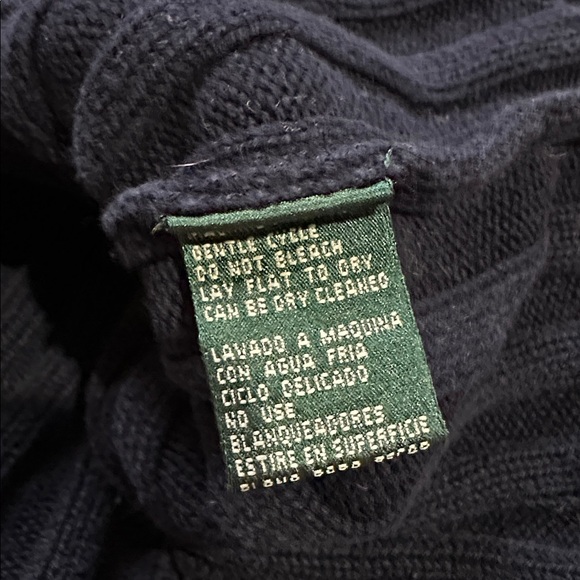 Lauren Ralph Lauren Ribbed Mock-Neck Quarter-Zip Sweater Women’s Navy Blue
Sz S - Picture 6 of 7